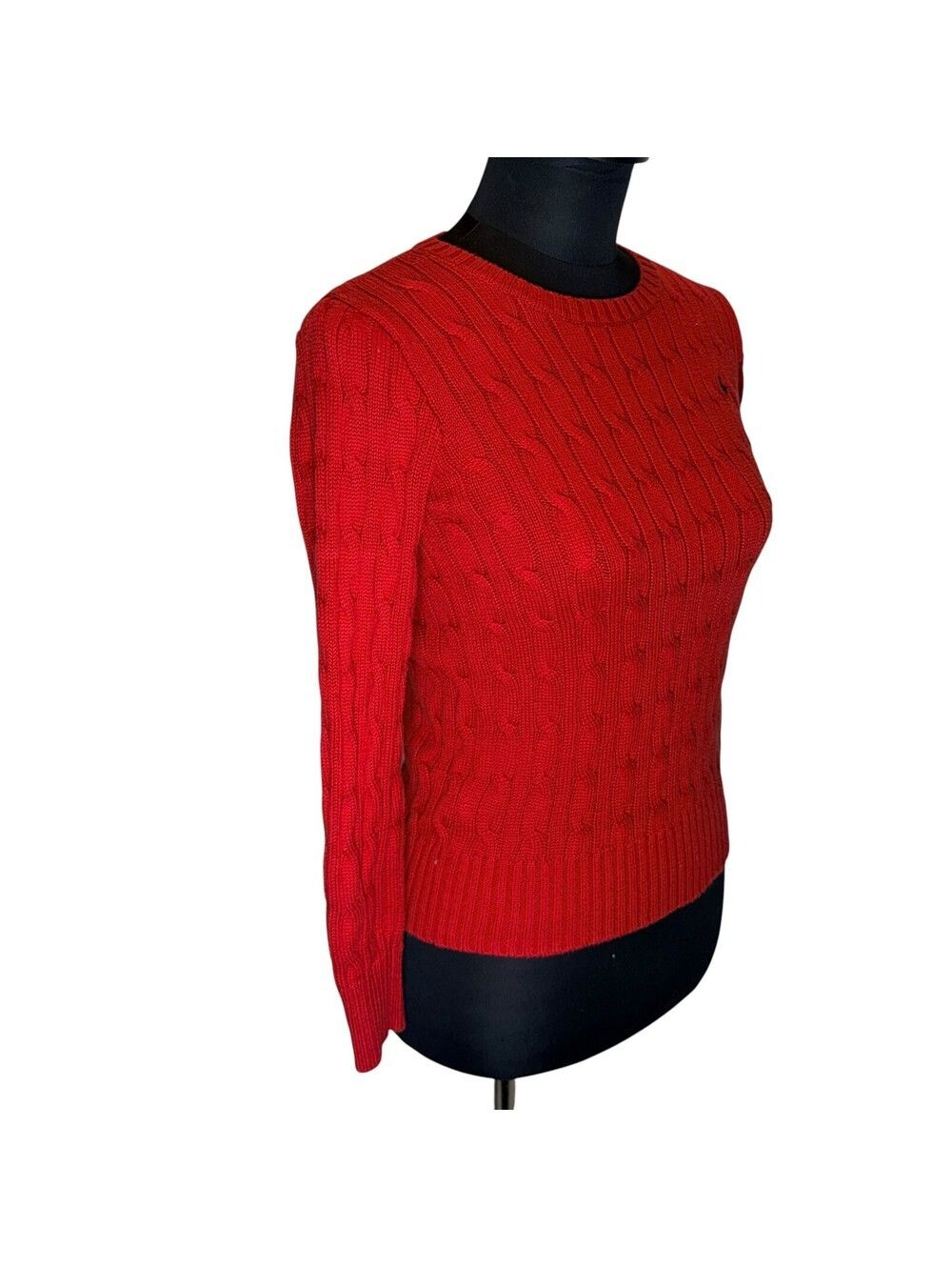 Ralph-lauren Women's Red and Navy Jumper - Picture 5 of 5